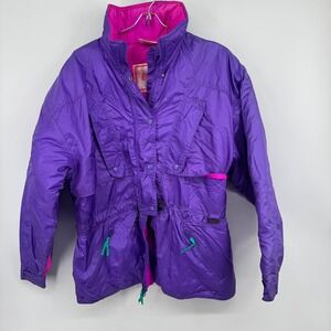 Vintage Edelweiss 90s Iridescent Purple & Fuchsia Ski Jacket Women's Medium